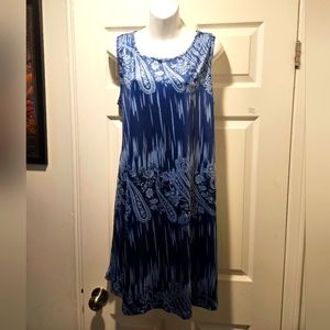 Boho-chic paisley pleated tank dress